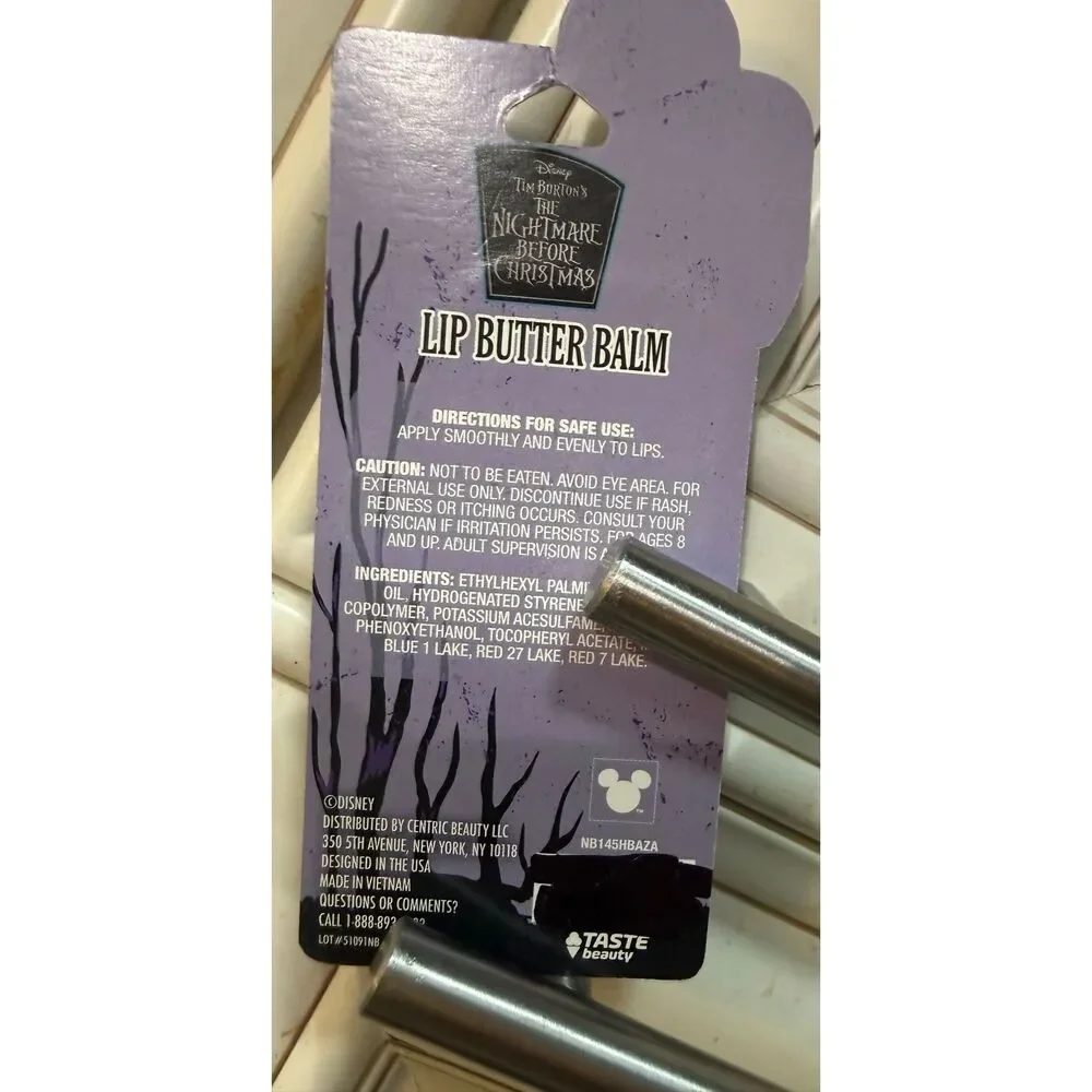 Disney Tim Burton's The Nightmare Before Christmas Lip Balm Holder Keychain Set